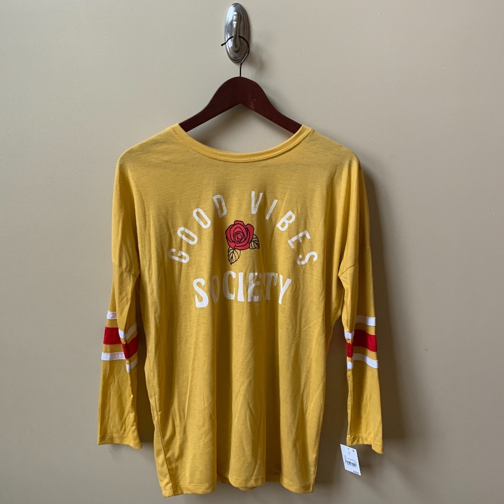 "Good Vibes Society" long sleeve tee